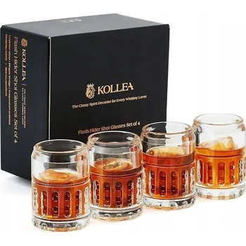 Sklenice Sklenice na vodku 40 ml s těžkým dnem, sada 4 ks