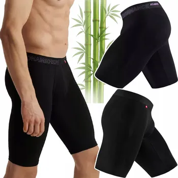 Boxerky Pánské boxerky Atlantic černé XL z bambusového vlákna