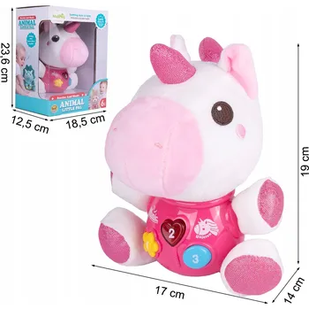 plyšák JEDNOROŽEC PLYŠOVÝ INTERAKTIVNÍ KONÍK PLYŠOVÁ HRAČKA SE SVĚTLEM A HUDBOU