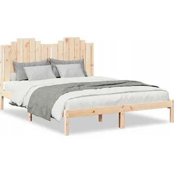 Postel Prodloužený rám postele bez matrace 140 x 210 cm masivní dřevo