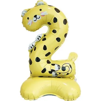 Balónek Stojící fóliový balónek s číslicemi - zvířátka
