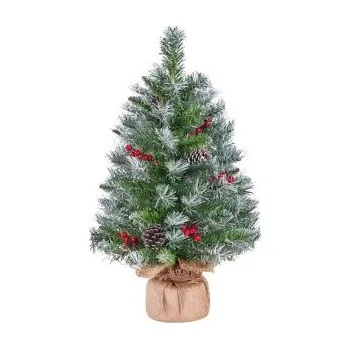 Vánoční stromek Umělý vánoční stromeček 411382 green 3ft, s LED světlem - A YAHEETECH