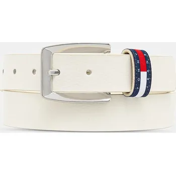 Módní doplněk Kožený pásek Tommy Jeans AW0AW18099 béžová 01X, vel. 80