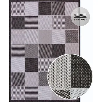 Koberec Kusový koberec NERD 1953 08 Šedý Rozměr: 160x230 cm