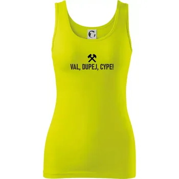 Dámské tričko VAL, DUPEJ, CYPE!﻿ - Dámské tílko - 2XL ( Limetková )
