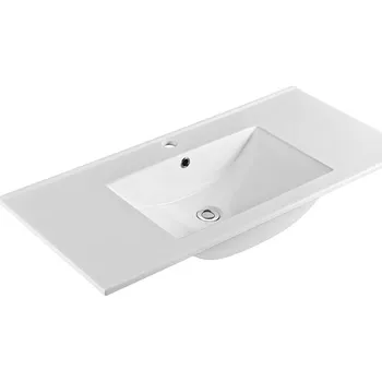 Umyvadlo Sapho SLIM keramické umyvadlo, nábytkové, 100x46,5cm, bílá - 1601-100