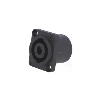 Elektrická zásuvka Zásuvka reproduktorový vidlice s límcem PIN 4 do panelu