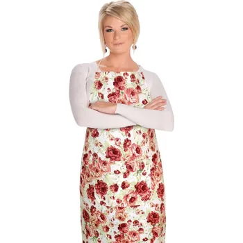 Kuchyňská zástěra Kuchyňská zástěra BERTA - zástěra 67x84 cm Pivoňka růžová