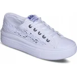Dámské bílé tenisky na platformě, krajkové s děrovaným vzorem Lee Cooper 1617L, velikost 39