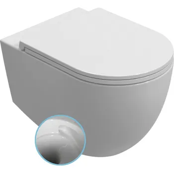 Klozet Isvea INFINITY závěsná WC mísa, Vortex Rimless, 36,5x53cm, bílá - 10NF02003