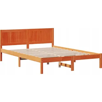 Postel Rámeček postele Hnědý 140 x 200 cm Masivní borovicové dřevo