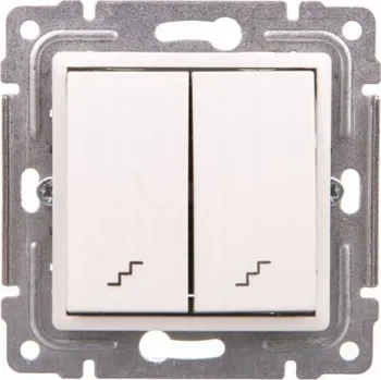 vypínač Dvojitý vypínač pod omítku Kos-Elektro System bílý 510419