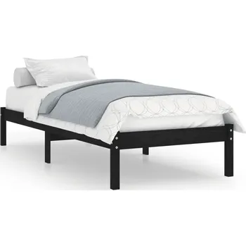 Postel Jednolůžková dřevěná postel VidaXL 110x200 cm, černá