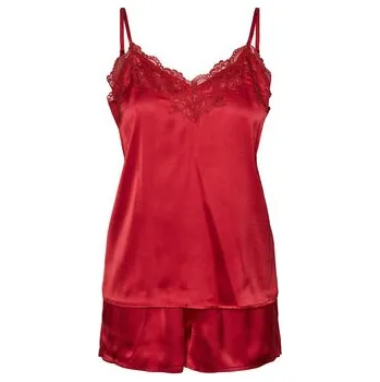 Dámské pyžamo Dámské pyžamo Pieces, černé, materiál: polyester, velikost XXS