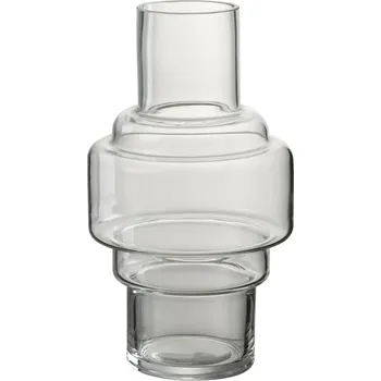 Váza Dekorativní váza J-Line 14 x 14 x 25,5 cm 28870 průhledná TSP