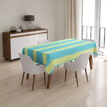 ubrus Sablio Ubrus Modrožluté pruhy - 90x90 cm