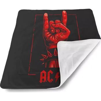 deka Sablio Deka pro miminko ACDC Červená ruka - 80x100 cm