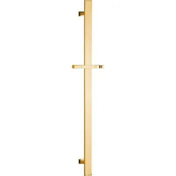 Tyč na sprchový závěs Sapho Sprchová tyč, posuvný držák, hranatá, 700mm, zlato - SC417