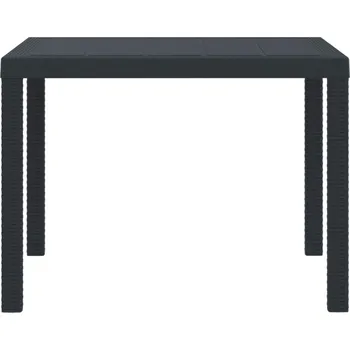 Zahradní stůl Zahradní jídelní stůl Antracit 100 x 100 x 73 cm polyratan IM_871680