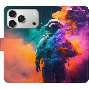 Pouzdro na mobilní telefon Flipové pouzdro iSaprio - Astronaut in Colours 02 - iPhone 17 Pro
