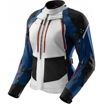 Moto bunda Dámská bunda REBELHORN HARDY 3.0 LADY BLUE/GREY/RED červená + DÁRKY ZDARMA