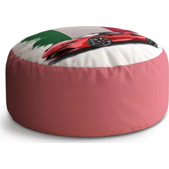 Taburet Sablio Taburet Circle Ferrari Italská vlajka: 38x48 cm