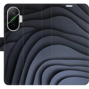 Pouzdro na mobilní telefon Flipové pouzdro iSaprio - Dark Waves - Poco F7
