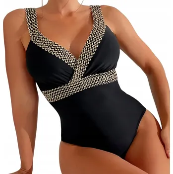 Dámské plavky EModne černé jednodílné plavky velikosti XL