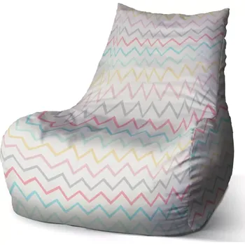 Sedací pytel Sablio Sedací vak Bean Šestibarevné klikyháky - 60 x 70 x 70 cm