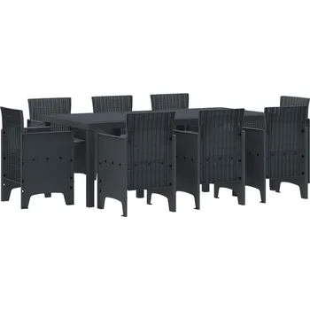 Zahradní sestava Zahradní jídelní souprava 9 pcs Antracit Ratan Polt IM_3378575