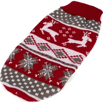 Obleček pro psa Svetr se soby Barva: Červená, Velikost: S