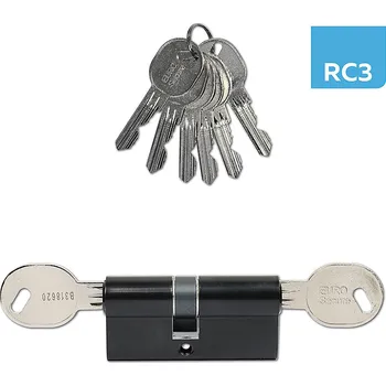 Vložka do dveří Cylindrická bezpečnostní vložka s prostupovou spojkou RICHTER EURO SECURE R3, Vložka s prostupovou spojkou 35/40 mm