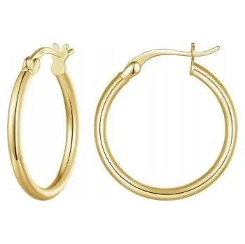 Náušnice Kruhové náušnice 18 mm obruče ze stříbra clasic stříbrné zlaté stříbro 925