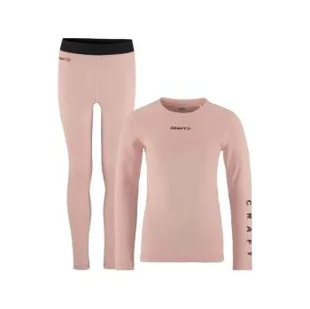 Dětské termo spodky CRAFT CORE Warm Baselayer Junior růžová 1909712-726499 86; Růžová set triko, spodky + DÁREK DLE VÝBĚRU!