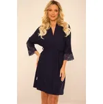 Dámský župan De Lafense Fanny - viskóza Tmavě modrá 4XL