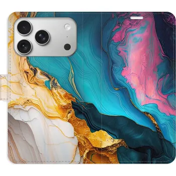 Pouzdro na mobilní telefon Flipové pouzdro iSaprio - Colourful Marble - iPhone 17 Pro