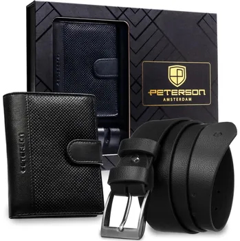 Peněženka Peterson PTN SET N4L-DOT BLACK 115 cm