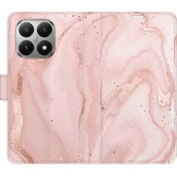 Pouzdro na mobilní telefon Flipové pouzdro iSaprio - RoseGold Marble - Xiaomi 15T