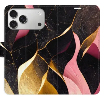 Pouzdro na mobilní telefon Flipové pouzdro iSaprio - Gold Pink Marble 02 - iPhone 17 Pro Max