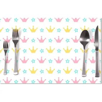 prostírání Sablio Prostírání Růžové korunky na bílé: 40x30cm
