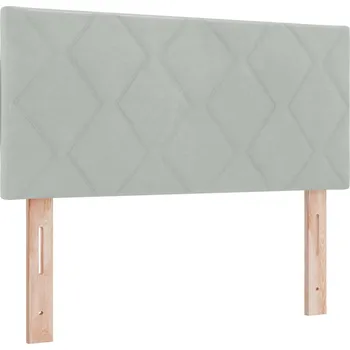 LED hlavová deska s čelo Světle šedá 90 cm Umělá kůže IM_3338194