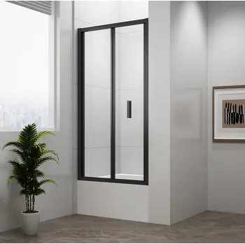 Polysan DEEP BLACK sprchové dveře skládací 1000x1650mm, čiré sklo - MD1910B
