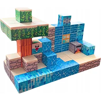 ostatní stavebnice STAVEBNICE KOSTKY, SADA 75 KOSTEK + 2 POSTAVIČKY, 3D STAVEBNICE PIXELŮ