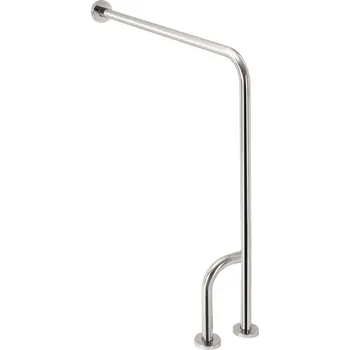 Madlo do koupelny Sapho HANDICAP opěrné madlo LEVÉ 800x850mm, nerez lesk - XH526