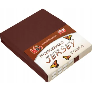 Prostěradlo Prostěradlo jersey s gumou 80x200 čokoládové KARO