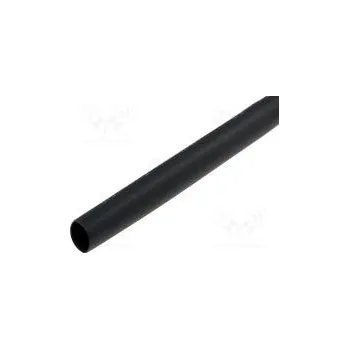 Teplem smrštitelná trubička 3 1 6mm L 1m černá polylefin