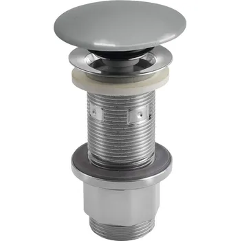 Umyvadlo Sapho Umyvadlová výpust 5/4“, click-clack, betonová zátka, 10-80mm, šedá pololesk - AS917
