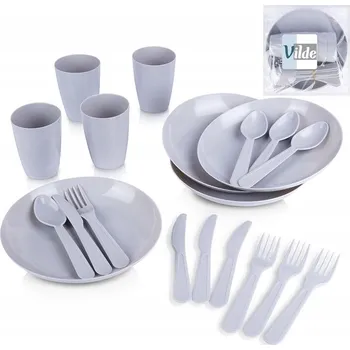 Talíř PIKNIKOVÁ SADA talíře příbory hrnky plastové