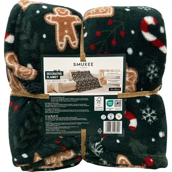 deka Hřejivá vánoční deka sherpa Smukee 150x200 SUŠENKA