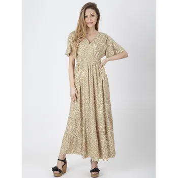 Cizojazyčná kniha PERSO Woman's Women's dress with a floral motif cinched at the waist PERSO černá | bílá | krémová 3498068